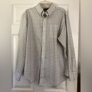 Ralph Lauren yellow & blue button down long sleeve shirt Mens Size 16 1/2. EUC